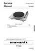 Thumbnail Marantz 15S1 Turntable - Owner & Service Manual plus more!