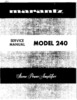 Thumbnail Marantz Model 240 Service Manual