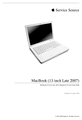 Thumbnail Apple Macbook 13-Inch Late 2007 Early 2008 Service Manual