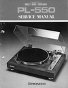 Thumbnail PIONEER PL-550 DIRECT DRIVE TURNTABLE SERVICE MANUAL