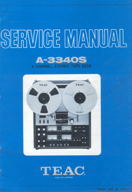 Product picture TEAC A-3340S OWNER, SERVICE MANUAL & MORE!