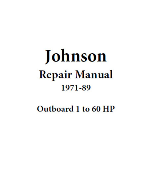 Product picture Johnson Repair Manual 1971-89 Outboard 1 to 60 hp