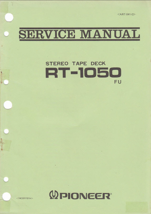 Product picture Pioneer RT-1050 Service Manual + Schematics