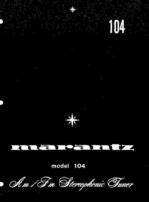 Product picture Marantz Model 104 Service Manual & Schematics