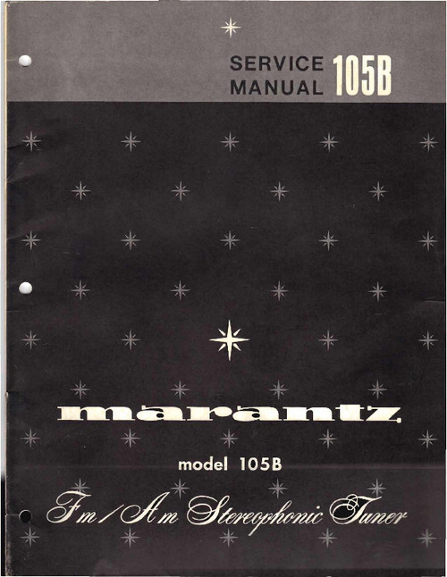 Product picture Marantz Model 105-B Service Manual