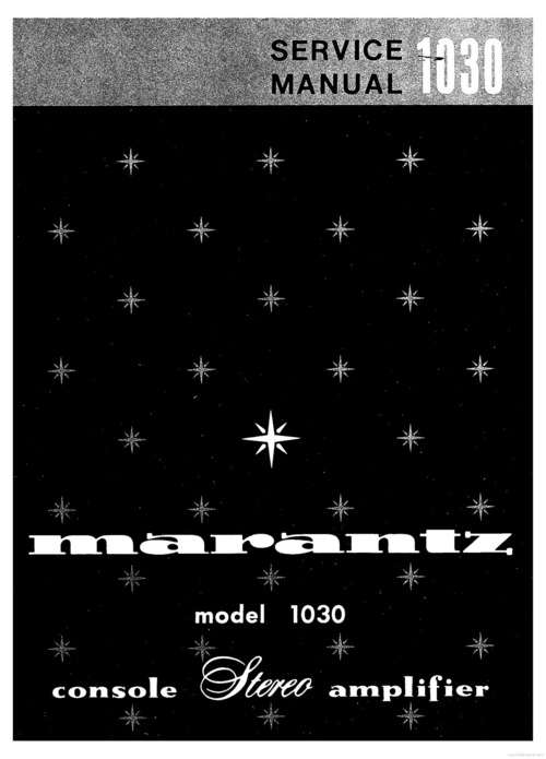 Product picture Marantz Model 1030 Service Manual & More