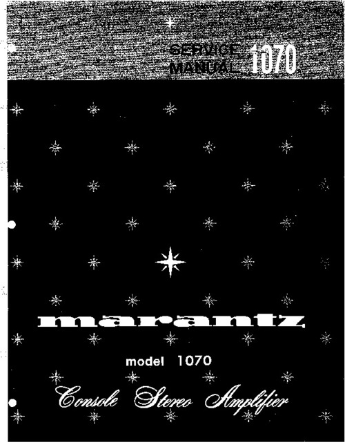 Product picture Marantz Model 1070 Service Manual & More 
