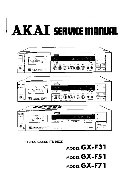 Product picture AKAI GX F31 Service Manual and MORE !!!