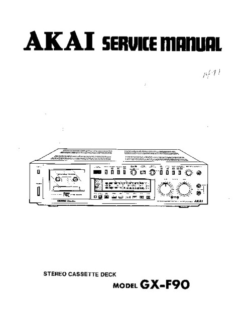 Product picture AKAI GX F90 Service Manual !!!