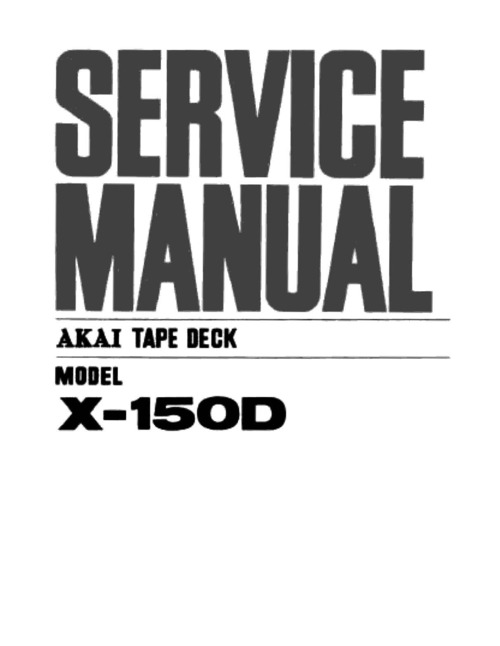 Product picture Akai X-150D Owner Manual and MORE !!!
