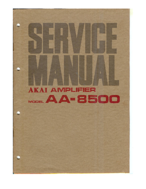 Product picture akai aa-8500 sm Service Manual !!!