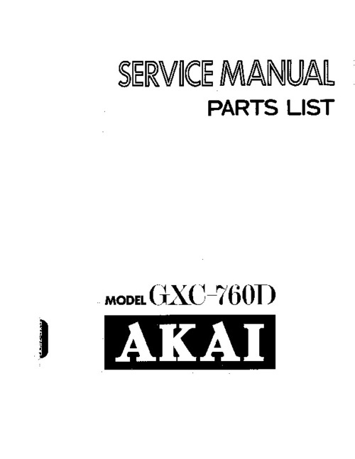 Product picture AKAI GX C760D Service Manual !!!