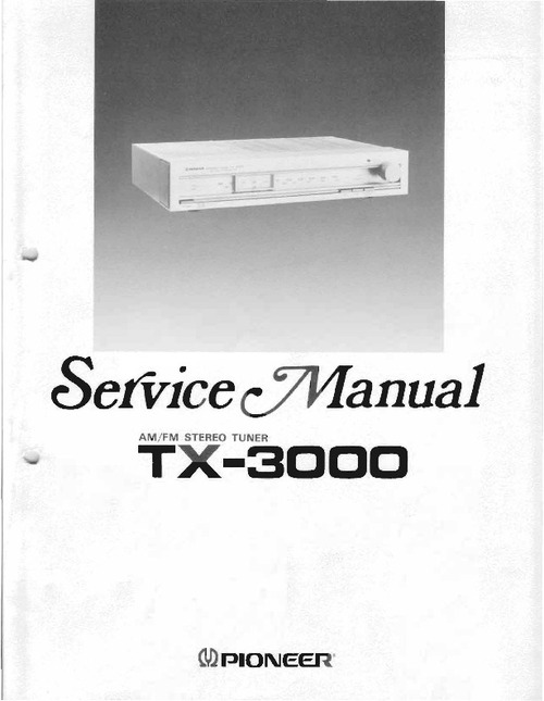 Product picture PIONEER TX-3000 TAPE RECORDER SERVICE MANUAL AND MORE