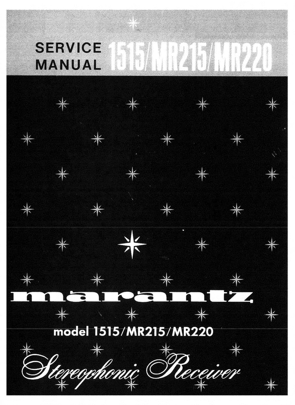 Product picture Marantz 1515 Service Manual