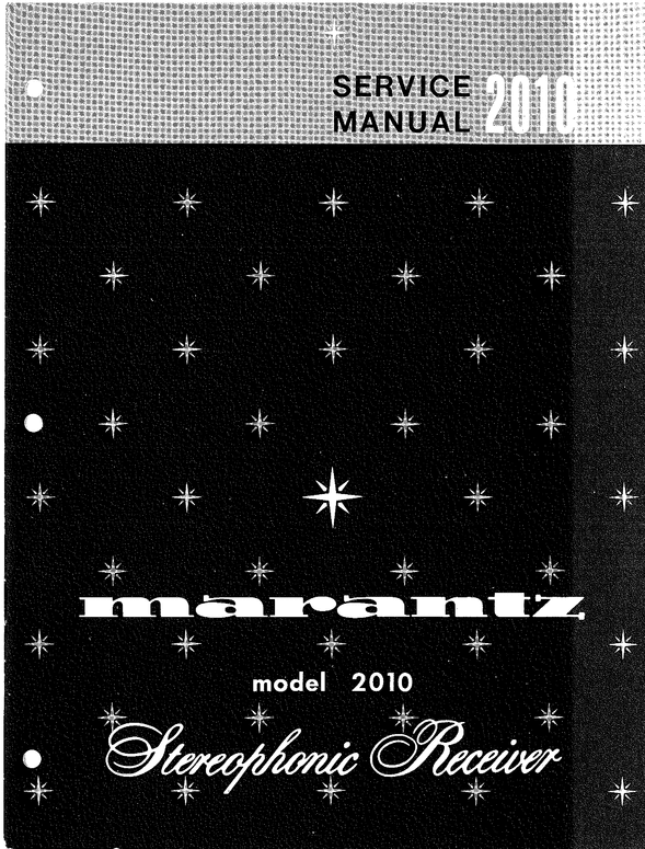 Product picture Marantz 2010 - Service Manual