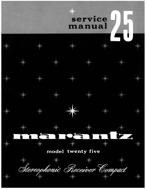 Product picture Marantz 25 - Service Manual