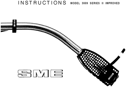 Product picture SME MODEL 3009 SERIES II IMPROVED INSTRUCTION MANUAL NOS
